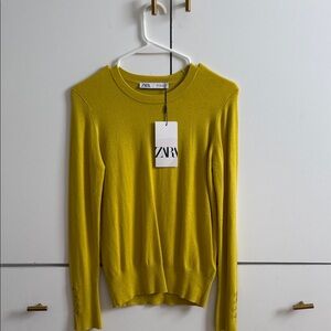 New yellow/green knit Zara top